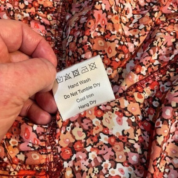 One Pretty Time OPT Anthropologie Pink Floral Ditsy Poppy Flowy Boho Dress S NWT - Picture 5 of 8